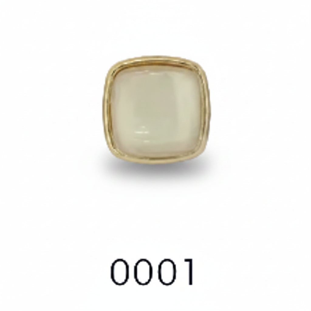 Metallknopf mit Öse & Polyester | Gold | 10mm