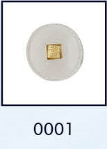 Metalen knoop met achtersteek