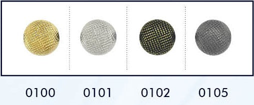 Metalen halve bol knoop met achtersteek - verschillende kleuren