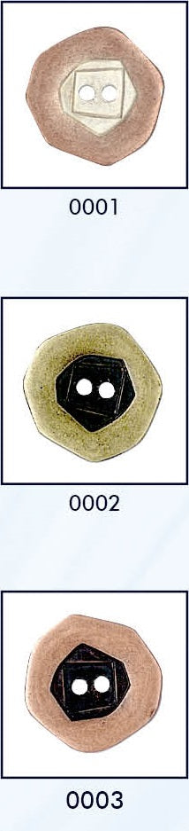 Metalen 2-gaats knoop met polyester in verschillende kleuren en maten