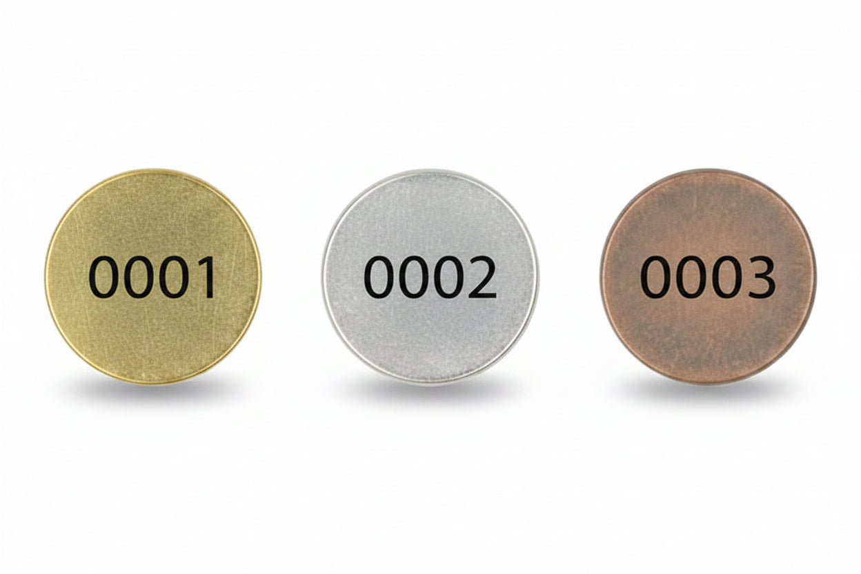 Metallknopf mit Öse | Gold, Silber & Bronze | 12.5-23mm