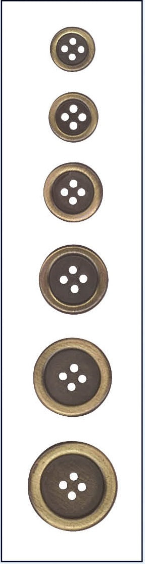 Metalen 4-gaats knoop in verschillende maten