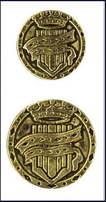 Metalen knoop met achtersteek - 28mm & 36mm