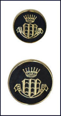 Metalen knoop met achtersteek - 15mm & 20mm