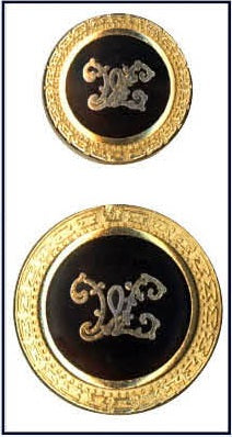 Metalen knoop met achtersteek - 18mm & 25mm