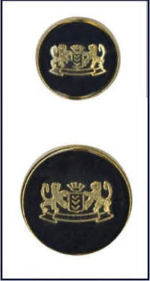 Metalen knoop met achtersteek - 15mm & 20mm