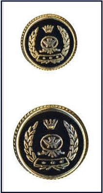 Metalen knoop met achtersteek - 15mm & 20mm