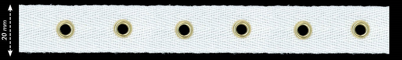 Band met oogjes 20mm - 10 meter
