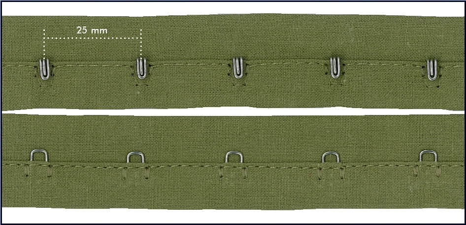Haak & oog band 25mm - 10 meter