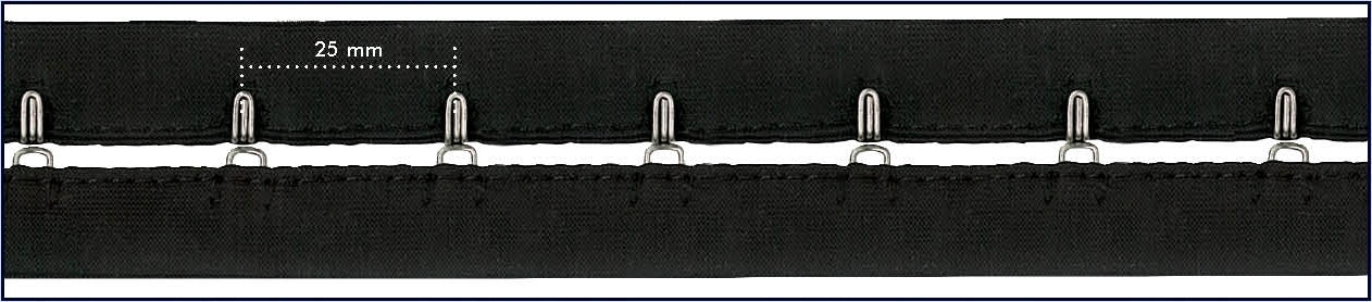 Haak & oog band 30 mm - 25 meter