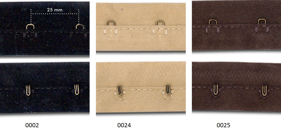 Haken- und Ösenband Velours 25mm - 20 Meter