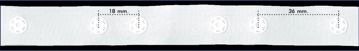 Drukkertjesband 18mm - 25 meter