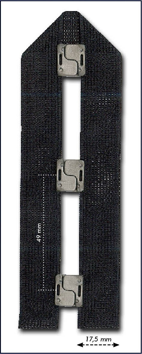 Drukkertjesband met dubbele functie 17,5mm - 10 meter