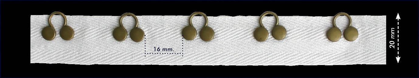 Kopie van Band met oogjes 20mm - 50 meter