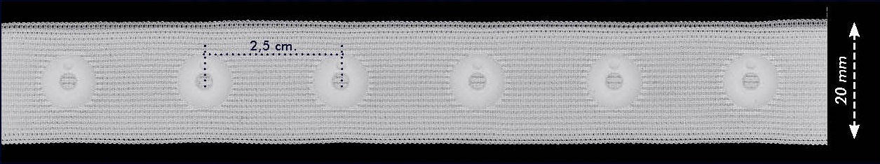Drukkertjesband 22mm - 25 meter