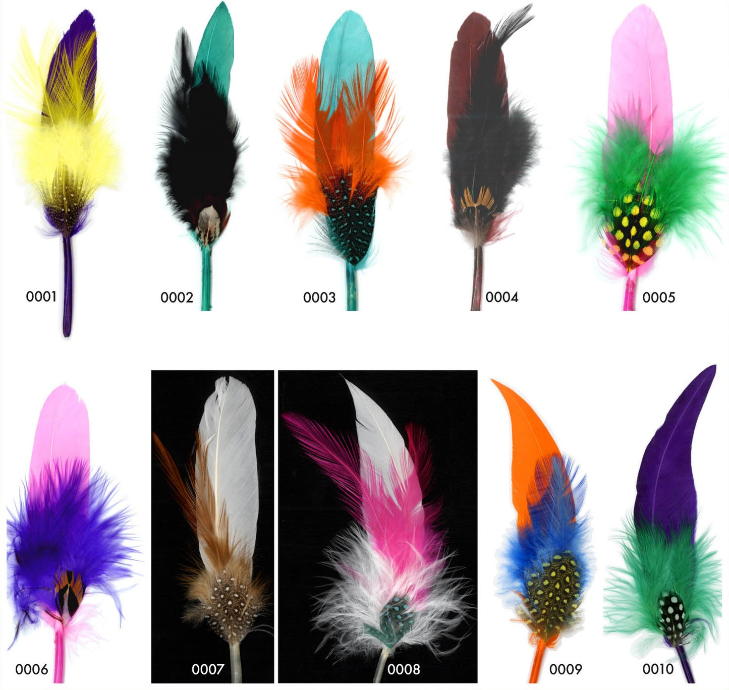 Kleine veer multicolor - 10st.