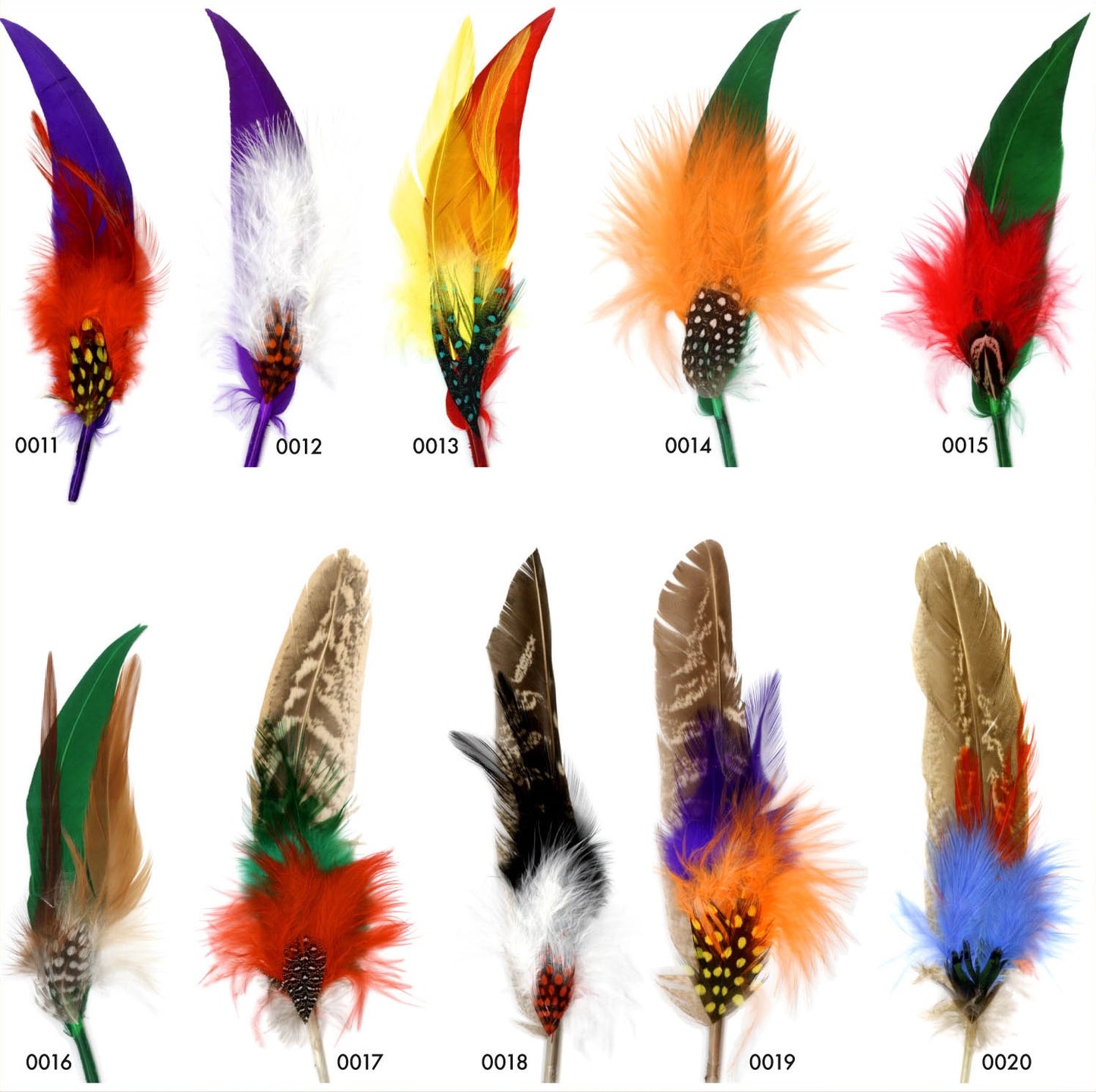 Kleine veer multicolor - 10st.