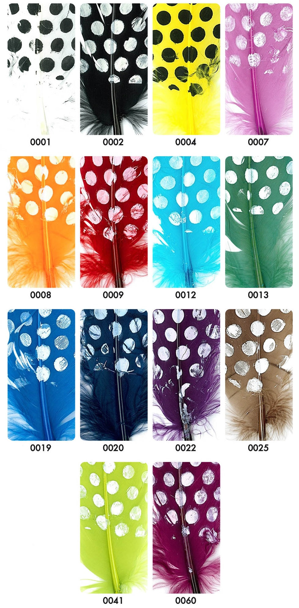 Veren met stippen 20cm - 40 stuks