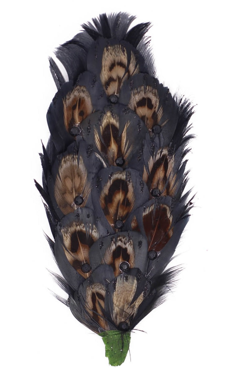 Veren met steentjes 14,5cm - 12 stuks