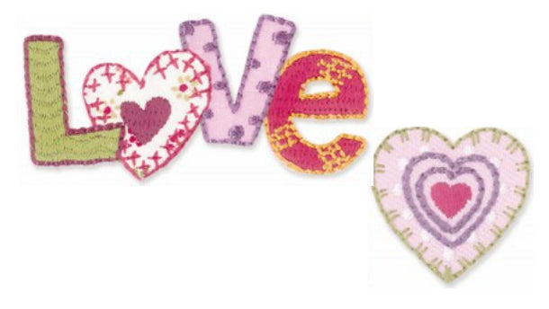 Strijkapplicatie setje love