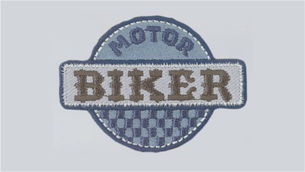 Bügelbild Biker