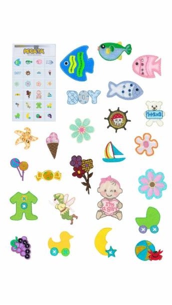 Strijkapplicatie set diversen - 3x24 stuks