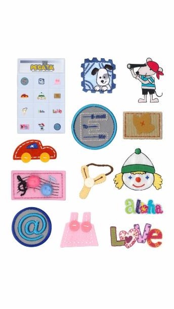 Strijkapplicatie set diversen - 5x12 stuks