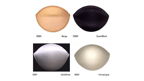 Voorgevormde bh cups lycra - 6 paar