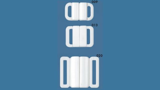 Nylon sluiting 2 delig - 50 stuks
