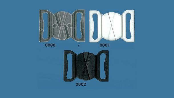 Nylon sluiting bikini 2 delig 19mm - 50 stuks