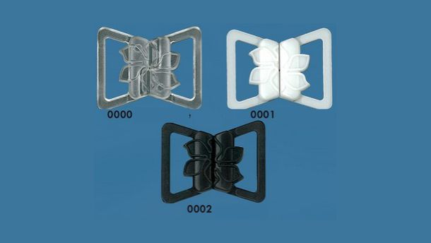 Nylon sluiting bikini 2 delig 18mm - 50 stuks