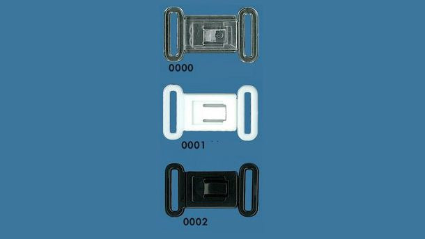 Nylon sluiting bikini 2 delig 14mm - 50 stuks