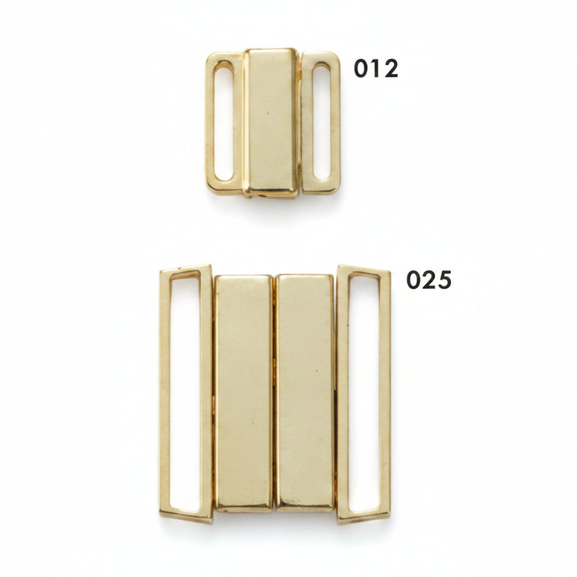 2-Delige Zamak Sluiting – 12mm & 25mm – Goud of Zilver
