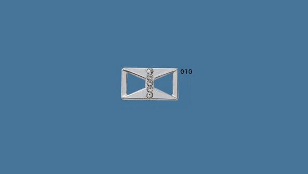 Zamak sluiting met strass 10mm - 10 stuks