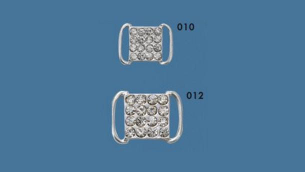 Zamak sluiting met strass - 10 stuks