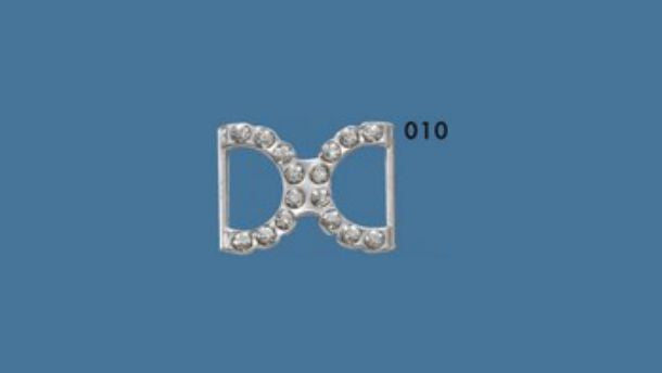 Zamak sluiting met strass 10mm - 10 stuks