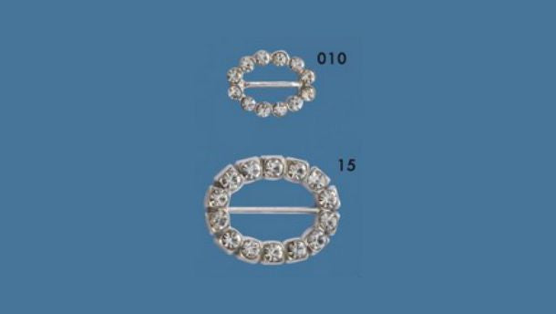 Zamak sluiting met strass - 10 stuks