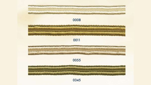 Gestreept zijden band 10mm - 25 meter rol