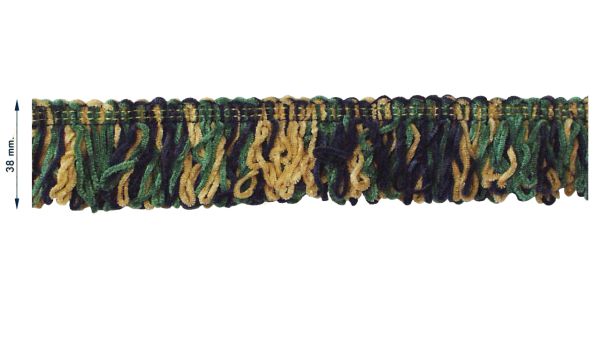 Franjeband 38mm - 25 meter rol - verschillende kleuren