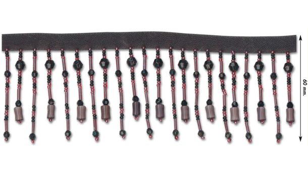 Sierband met kralen 60mm - 10 meter rol