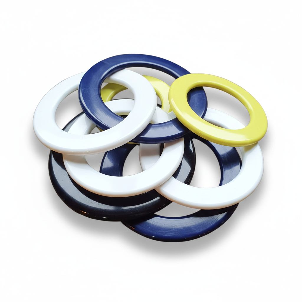 Flacher Nylonring | 30 mm & 50 mm | weiß & schwarz | einfärbbar | pro 100 St.