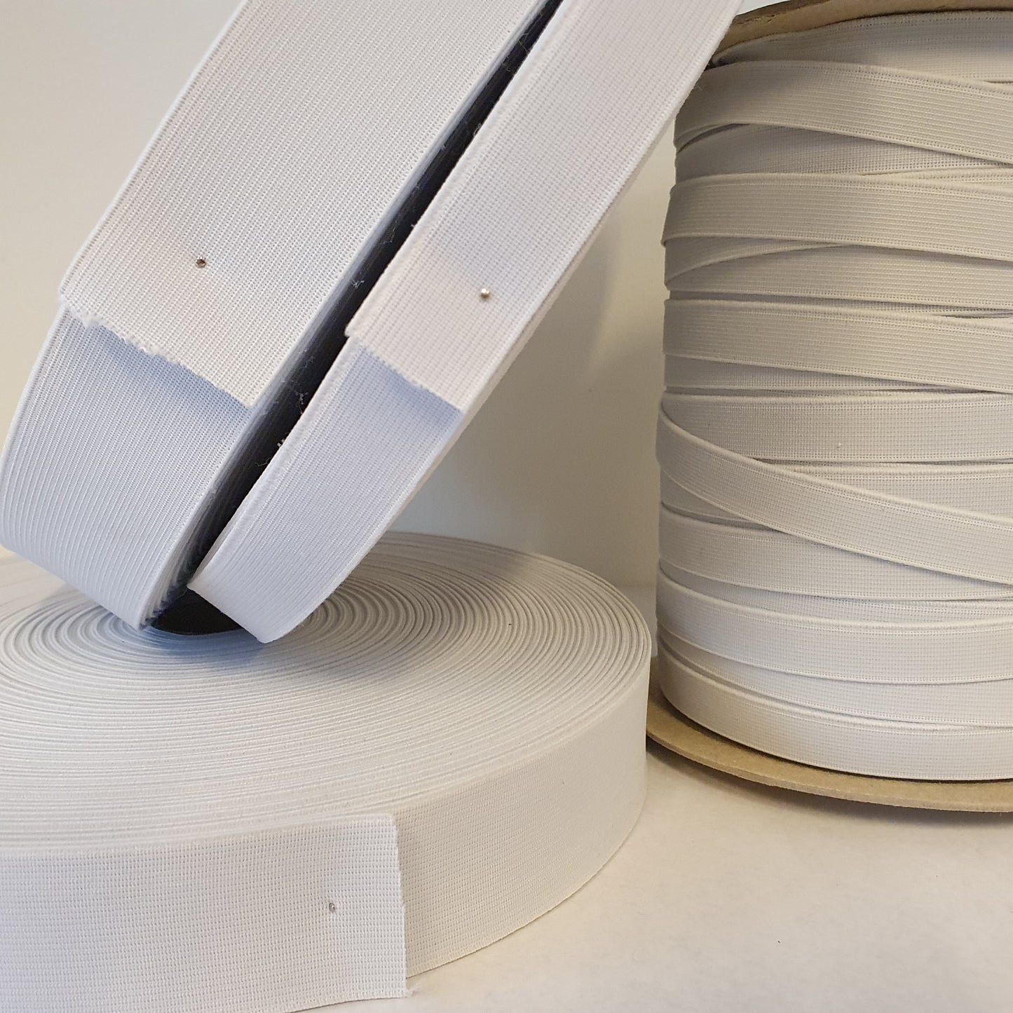 Geweven elastiek - 20mm t/m 55mm - 50 meter schijf