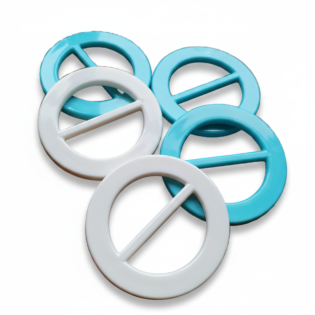 Gesp nylon wit 35mm - inverfbaar - per 100 stuks