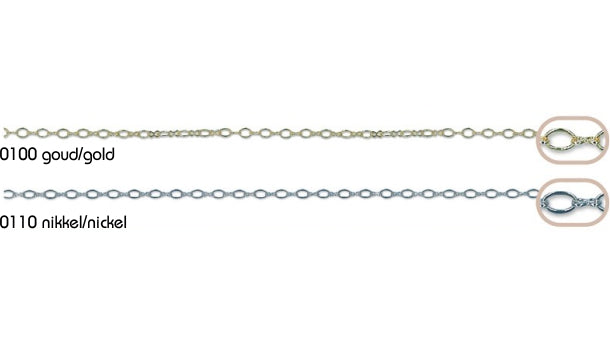 Messing ketting 3mm - 50 meter rol