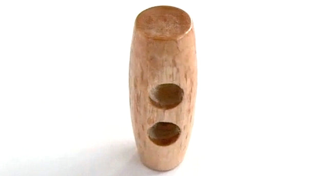 Houten knoop gelakt verpakt per 50 stuks