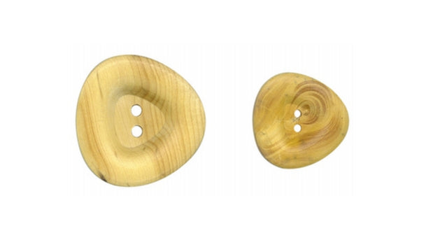 2 gaats houten knoop - 30mm/42mm - 20 stuks