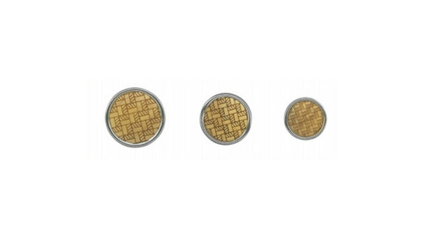 Houtenknoop met metalenrand - 12mm/15mm/18mm - 50 stuks