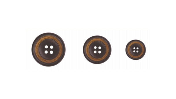 Houten knoop 4 gaats - 15mm / 20mm / 26mm