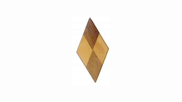 Houten knoop - 23x40mm - 20 stuks