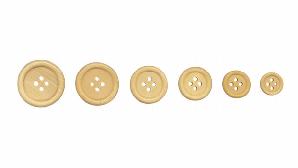 4 gaats houten knoop - Verschillende maten